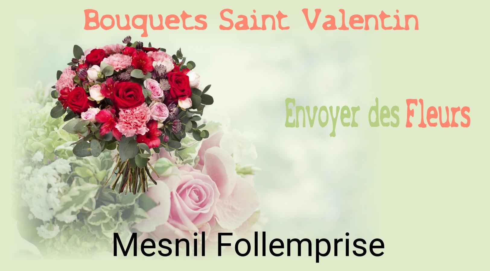Roses de Saint-Valentin livrées à Mesnil-Follemprise